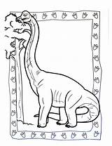 Coloring Dinosaurs Eating Brachiosaur Print Color Kids sketch template
