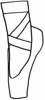 Shoe Coloring Template Pages Shoes Pointe Cut sketch template