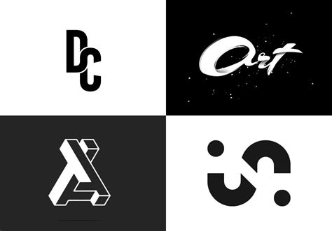 creative monochrome logos   inspiration