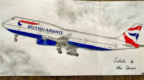 speeed drawing british airways boeing   british  boeing