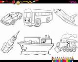 Transport Coloring Vehicles Vector Premium sketch template
