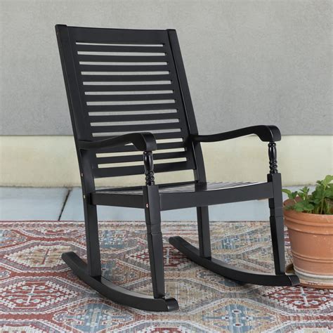 mf studio classic outdoor acacia wood rocking chair black adirondack rocker wooden nantucket