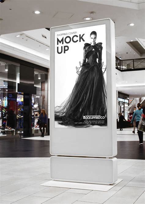 indoor advertising shopping center billboard mockup psd files good mockups