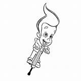Neutron Jimmy Coloring Pages Books sketch template
