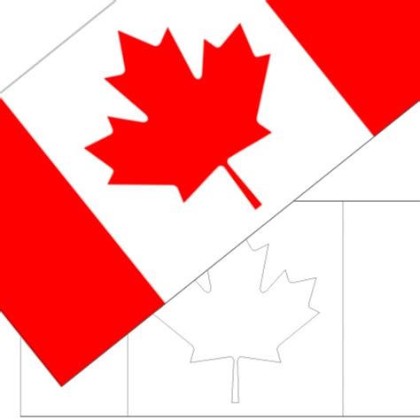 printable canada flag color book pages