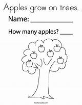 Coloring Grow Trees Apples Apple Built California Usa sketch template