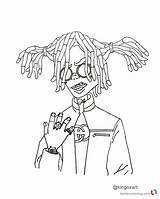 Lil Pump Coloring Sheet Pages Printable Bettercoloring Color Print sketch template