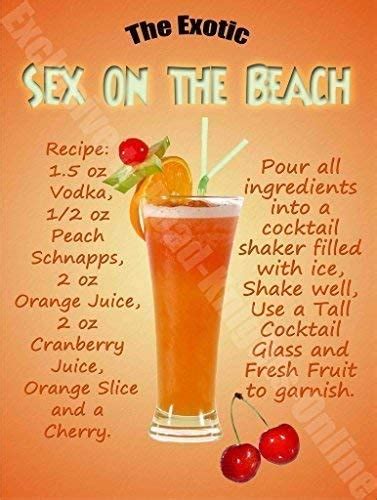 Sex On The Beach Cocktail Drink Recipe Fridge Magnet