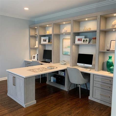 home office  built  desks  cabinets