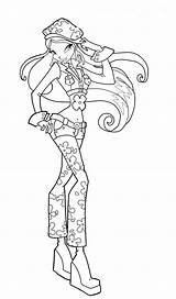 Winx Coloring Club Pages Flora Kids Color Print Musa sketch template
