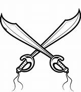 Swords Pirate sketch template