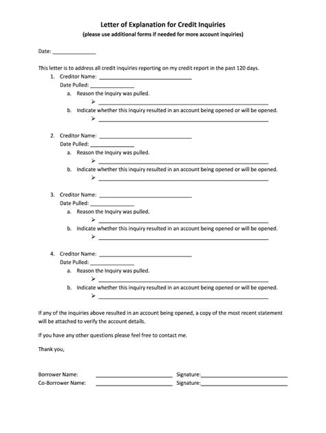 explanation inquiries fill  printable fillable blank pdffiller