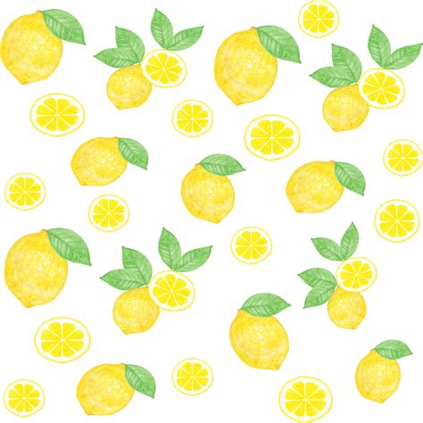 watercolor lemon digital papers lemon seamless pattern