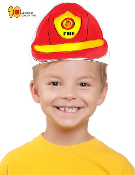 fireman hat template fire safety preschool crafts  preschool hat