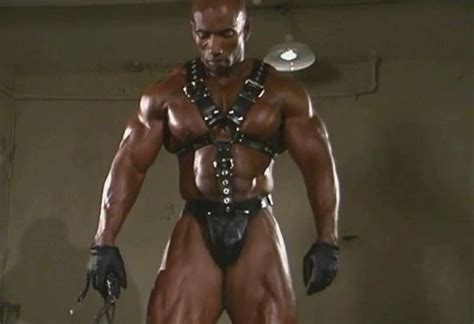 Black Bodybuilder In Leather Muscle Worship
