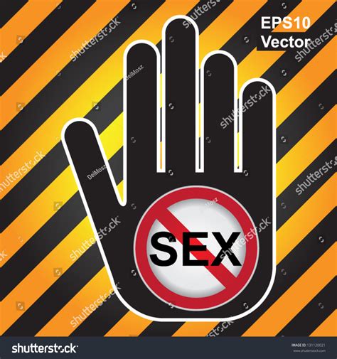 vector no sex prohibited sign present by hand with no sex sign inside