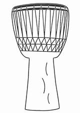 Djembe Coloring sketch template
