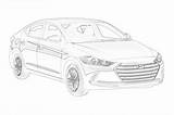 Elantra Hyundai Ad Aerpro Md3 sketch template