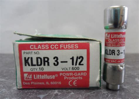 New Lot Littelfuse Kldr 3 1 2 Amp Fuses Bussmann Fnq R 3 1 2 Class Cc