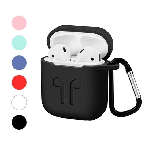 airpods case silicone protective shockproof case cover skins  keychain compatible