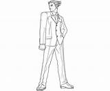 Phoenix Ace Attorney Justice Apollo Coloring Wright Pages Cartoon Another Character sketch template
