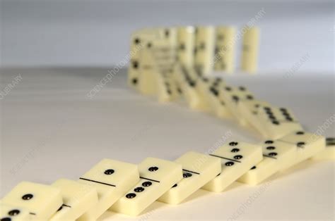 domino effect stock image  science photo library
