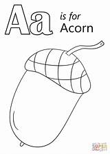Coloring Acorn Pages Letter Printable Color Sheet Crafts Getcolorings Onlinecoloringpages sketch template