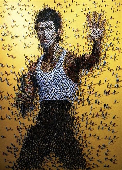 Paintings Of Pop Culture Icons Made Up Of Thousands Of