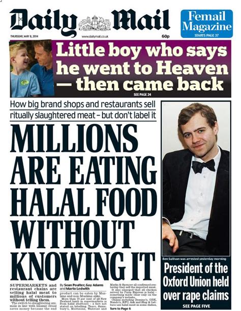 11 times readers of the daily mail and mail on sunday could have found out they were eating
