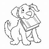 Hondje Boek Honden Kleurplaat Brengt sketch template