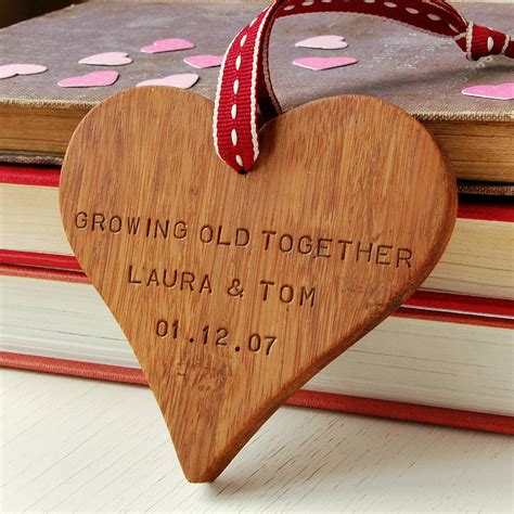 personalised valentines day wooden heart  clara