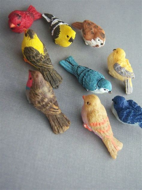 birds  pcs pretty acrylic miniature birds xmm assorted colors   etsy