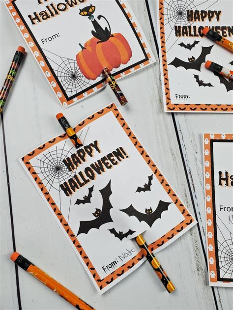 instant  goodie bag printable halloween treat gift tag favor