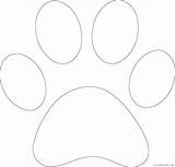 Paw Coloring4free sketch template