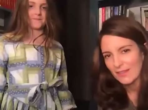 tina fey s daughter calls her a loser as she crashes her interview e