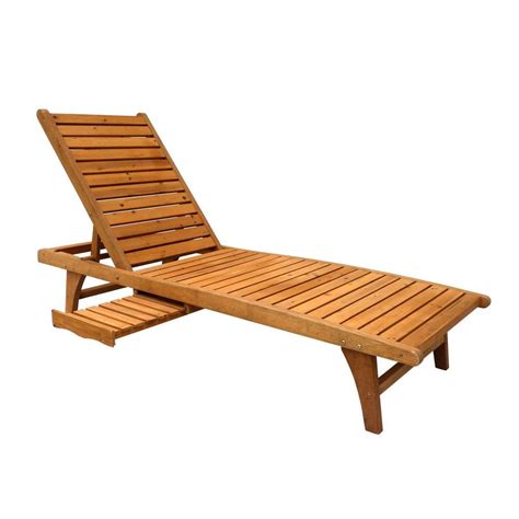 leisure season patio lounge chaise  pull  tray cl  home depot