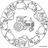 Mandala Mandalas Ferme Boerderij Bauernhof Kleurplaat Coloriage Crafts Kleurplaten Ausmalbilder Flevoland Preschoolactivities Bauernhoftiere Thema Kleuren Milou Juf Kidsweb Pig Maternelle sketch template