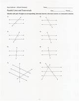 Parallel Transversals Transversal Theorem Rays Excel Kuta Kidsworksheetfun sketch template