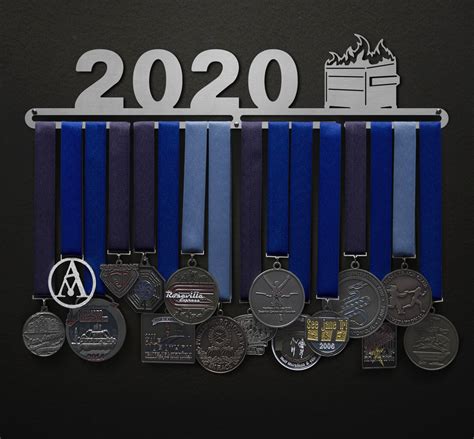 dumpster fire sport running medal displays  original stainless steel medal display