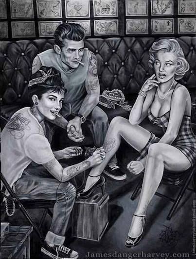 Modernized James Dean Audrey Hepburn And Marilyn Monroe