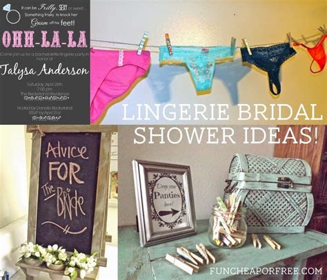 lingerie bridal shower ideas fun cheap or free