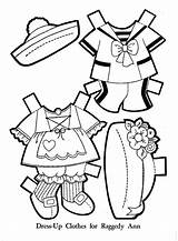 Coloring Raggedy Ann Pages Paper Dolls Baby Doll Getcolorings Printables Color Printable Cut Andy sketch template