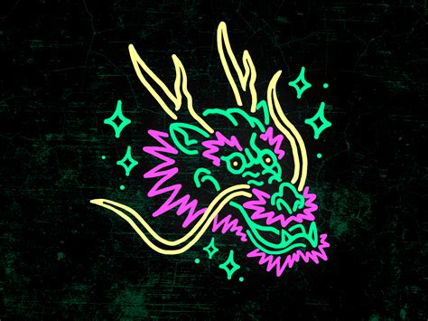 neon dragon  tucca dsgn  dribbble
