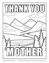Thank Coloring Mother Activities Printable Find Click sketch template