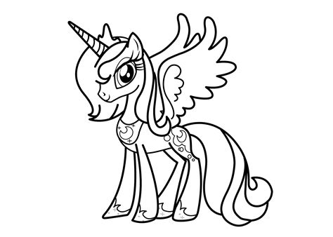 pony coloring pages princess celestia  getdrawings