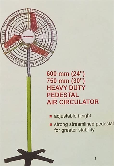 green redish almonard   air circulator pedestal fan  industrial  rs piece