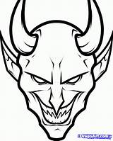 Drawings Demon Devil Satan sketch template