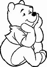 Pooh Coloring Winnie Think Pages Happy Wecoloringpage Drawings Choose Board sketch template