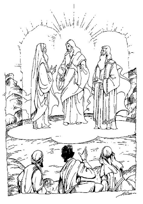 transfiguration coloring page junior church pinterest