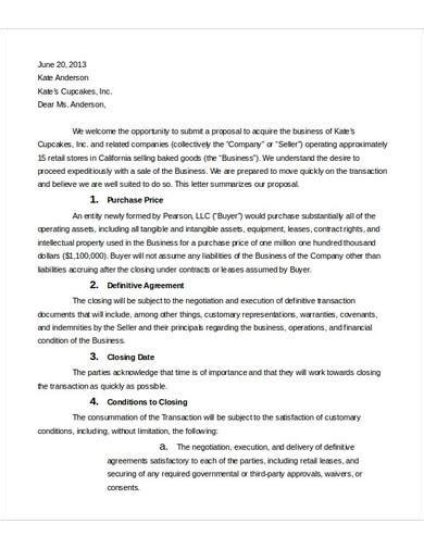 business letter  intent samples  ms word pages google